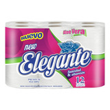 Papel Higiénico Elegante Premium Aloe Vera 30m X12 Rollos