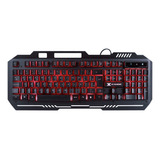 Teclado Gamer Shield Abnt2 Multimidia Led Vermelho Usb Gt602