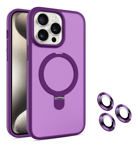 Funda Para iPhone Con Anillo Magsafe Soporte Magnético Mate