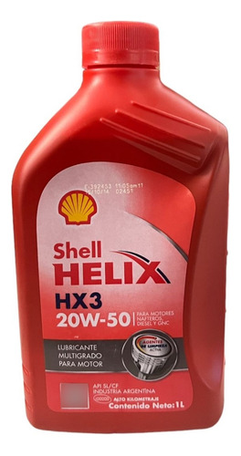 Aceite Shell Helix Hx3 20w50 X 1lts