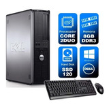 Desktop Barato Dell Optiplex Mt C2duo 8gb Ddr3 Ssd120 Brinde