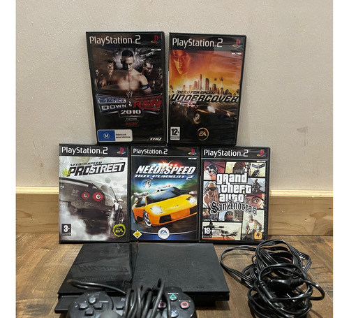 Consola Ps2 Play 2 + Juegos Repros