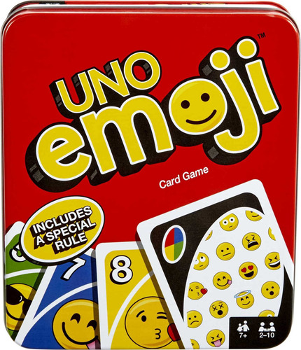 Juego De Cartas Uno Emoji Tin [exclusivo De Amazon]