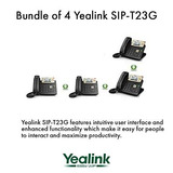 Yealink [4-pack] T23g Del Teléfono Ip, 3 Líneas. Lcd De 2,8 