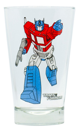 Vaso Optimus Prime Transformers Simil Pepsi Universo Retro 