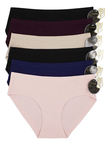 Paquete 6 Pantaleta Dama Algodón Sin Costuras, Corte Láser | MercadoLibre