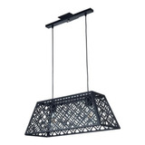 Colgante Trapecio 2 Luces Cocina Barra Negro Texturado