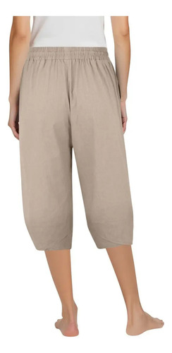 Pantalones Cortos Largos Hasta La Rodilla For Mujer, Con ;