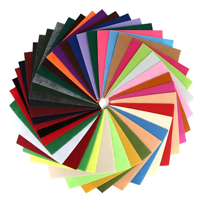 40 Hojas Fieltro Manualidades Telas 30x30cm 40 Colores Liso