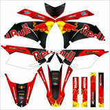 Kit Plotagem Red Bull Carenagem Lander 250 - 0,25mm Fosco Cor Vermelho