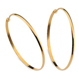 Aros De Oro Laminado 18k Argollas Pasantes Calidad Cracco