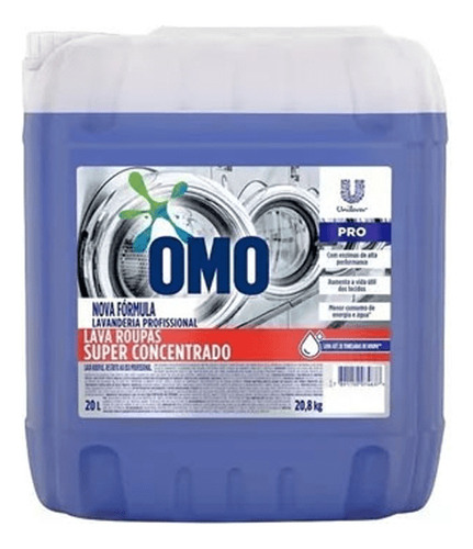 Omo Lava-roupas Super Concentrado Lavanderia Pro Galão 20l