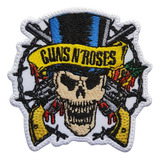 Parche Bordado Guns And Roses, Calavera Skull Hat Music Rock
