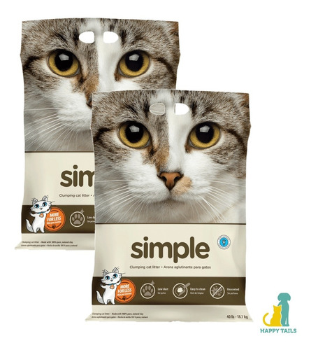 Arena Aglomerante Simple Canada 2 X 10kg - Happy Tails