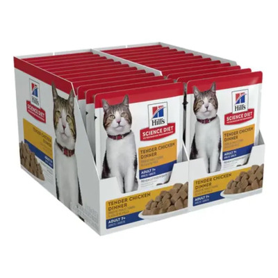 Hill's Science Diet Adult, Alimento Húmedo En Pouch Para Gatos Adultos, Platillo De Atún, 24 pack de 79g | Envío gratis