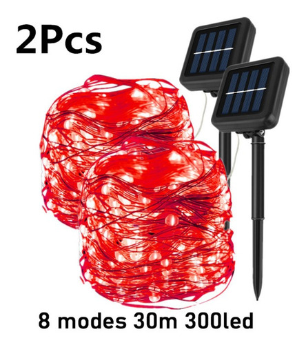 2 Piezas Barra De Luces Navideñas Solares Para Exteriores De