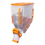 Dispenser Para Ração Durabox Individual Para Parede -laranja Liso