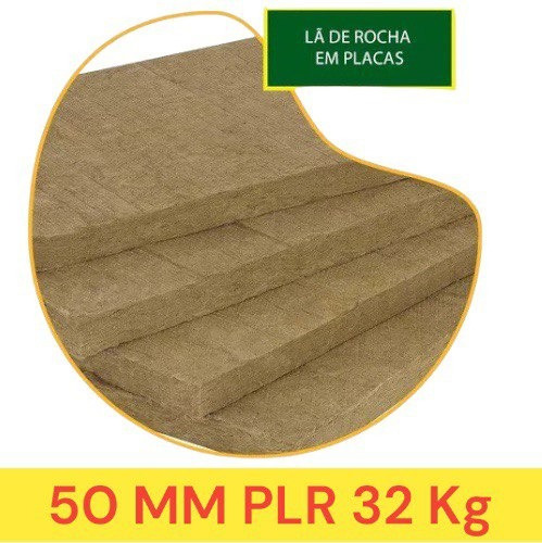 25 Lã De Rocha Isolamento Acústico 32kg/m³ Térmico 50mm  