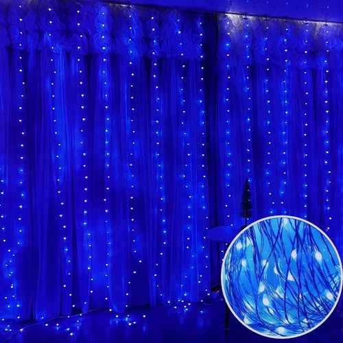 Cortina De Luz Led Usb Impermeable De 6 X 3 M Para Fiesta