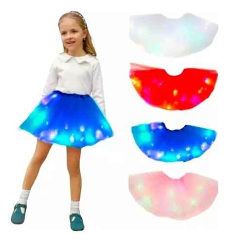 Falda Ballerina Tutu Con Luces Led Para Niña Talla Unica