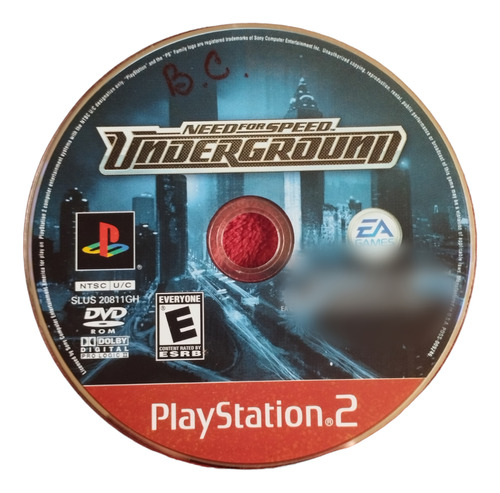 Need For Speed Underground Ps2 (solamente Es El Disco)