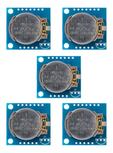 Kit 5 Modulos Ds1307 Reloj En Tiempo Real Rtc At24c32 Clock