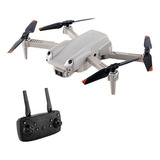Drone Con Doble Cámara 4k Con Control 2 Baterias Tecnología Color Gris