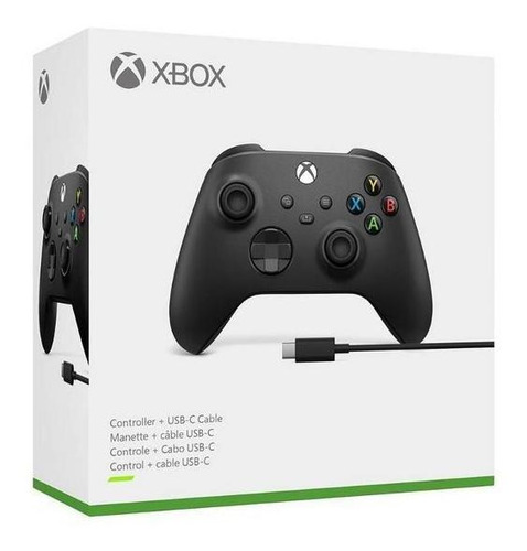 Controle Xbox S/ Fio + Cabo Usb-c - Xbox Series X/s One E Pc