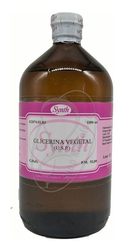 Glicerina Vegetal Usp Purissima 1l Synth