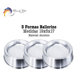 3 Formas Ballerine 17x5x19 Em Alumínio