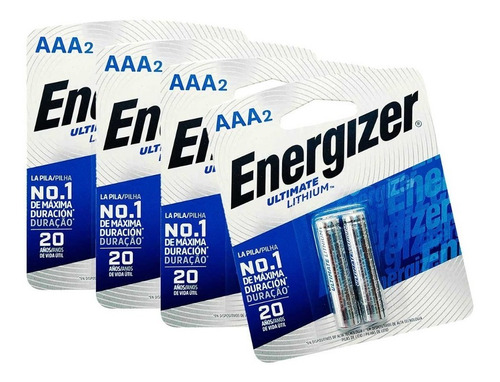 Pilas Energizer Aaa Ultimate Lithium 1,5 V 8pzas