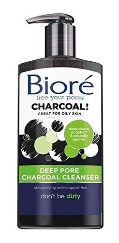 Biore Deep Pore Charcoal Limpiador Para La Piel Aceitosa 6,7