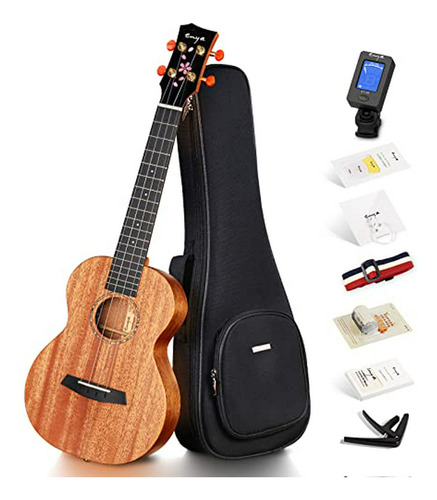 Ukelele Tenor Enya 26  Caoba Maciza Con Pickup Y Estuche