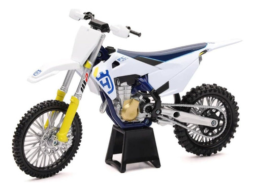Bicicleta De Motocross New-ray, A Escala 1:12, Fc450, Azul (