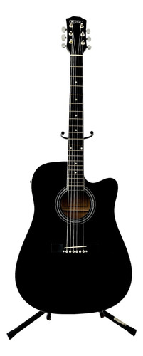 Guitarra Texana Electroacústica Campero Color Negro