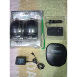 Discman Sony D-242ck Completo Parlantes Cassette Transformad