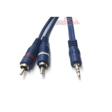 Cable Miniplug A 2 Rca 90cm Reforzado Enmallado Arwen