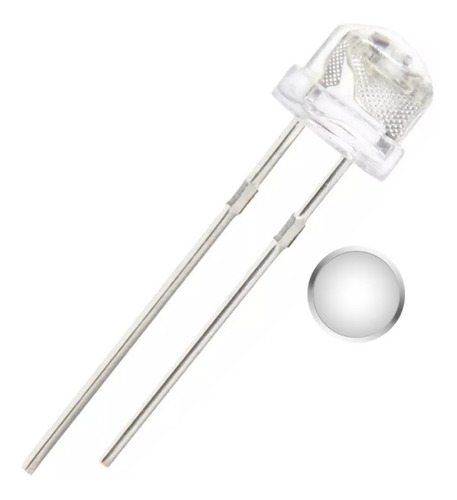 Led 5mm Alta Luminosidad Bombin 100 Unidades Color Blanco