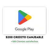 Tarjeta De Regalo Play Store $200
