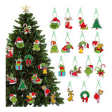Colgante #15pc Con Diseño De Árbol De Navidad, Diseño De Gri