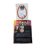 Pulsera Cristal Austria Rojo Medalla San Benito Protección 