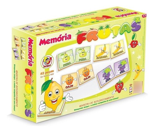Jogo Da Memória Infantil Frutas Em Madeira
