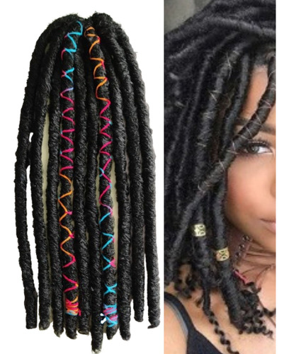 10 Dreads Macios Removíveis Sintético Para Croche Braid