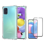 Capinha Antishock Para Samsung Galaxy A71 +película 3d Vidro