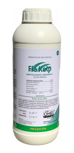 Fia Kelp 1 Litro, Fertilizante Organico, Algas Marinas Omri