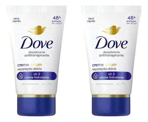 Desodorante Creme Dove Fem Repar Diaria 50g - Kit Com 2un