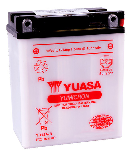 Batería Moto Yuasa Yb12a-b Honda Xl600v Transalp 89/90
