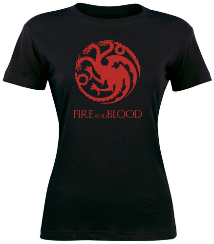 Polera Mujer Game Of Thrones - Targaryen - Fire And Blood 