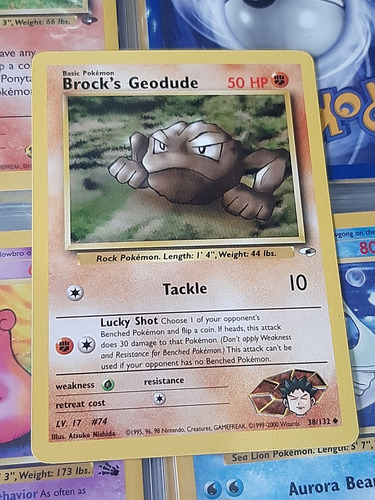 Brock's Geodude,original Pokemon Tcg,1999-2000.