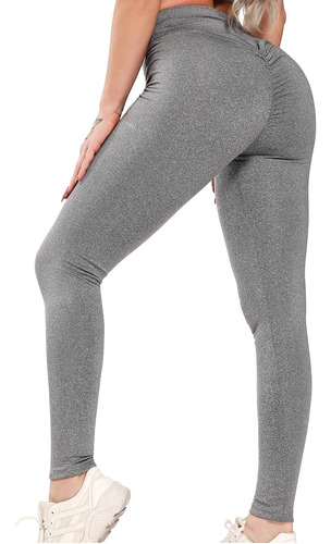 Calza De Supplex Negro Chupin Deportiva Leggings Tiro Alto